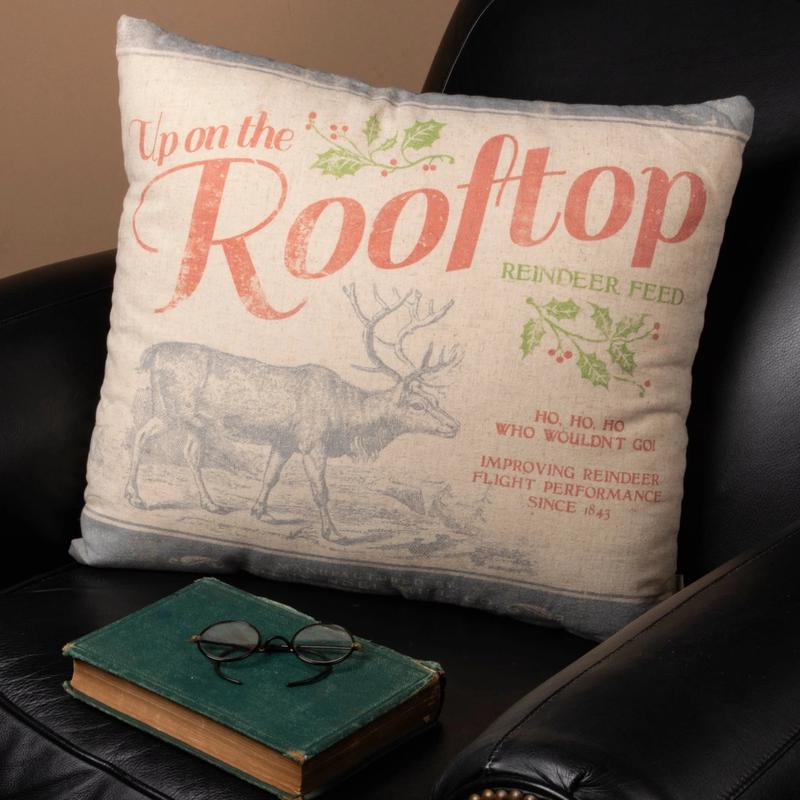 20" Up On The Rooftop Accent Pillow