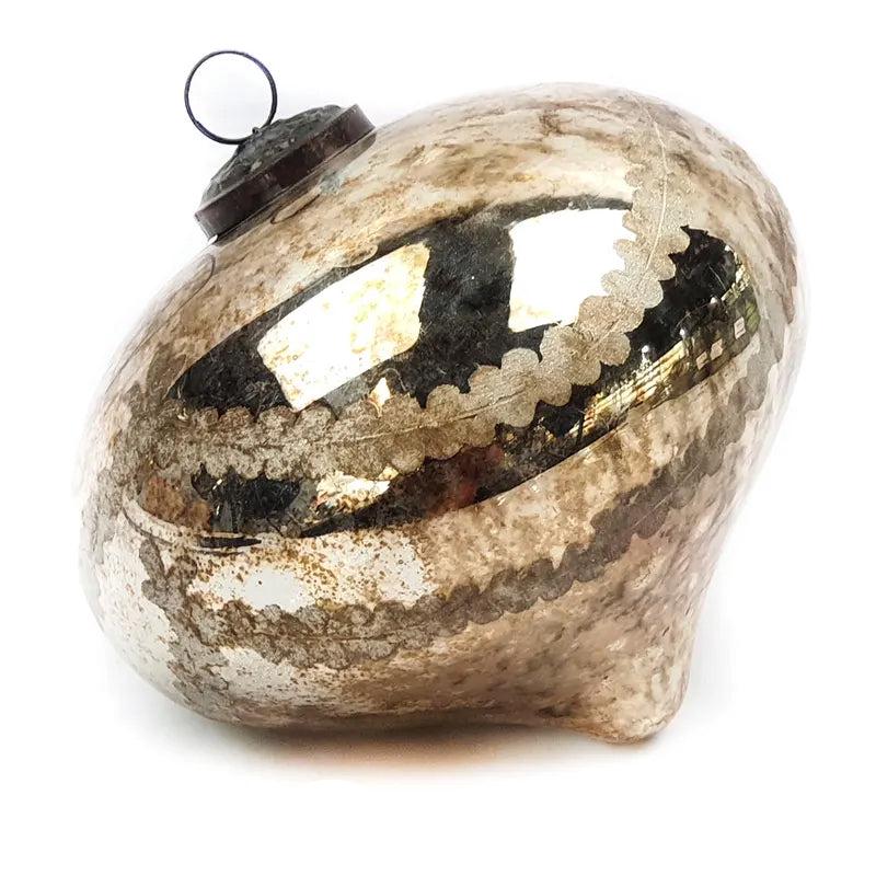 6" Notre Dame Antiqued Glass Onion Ornament