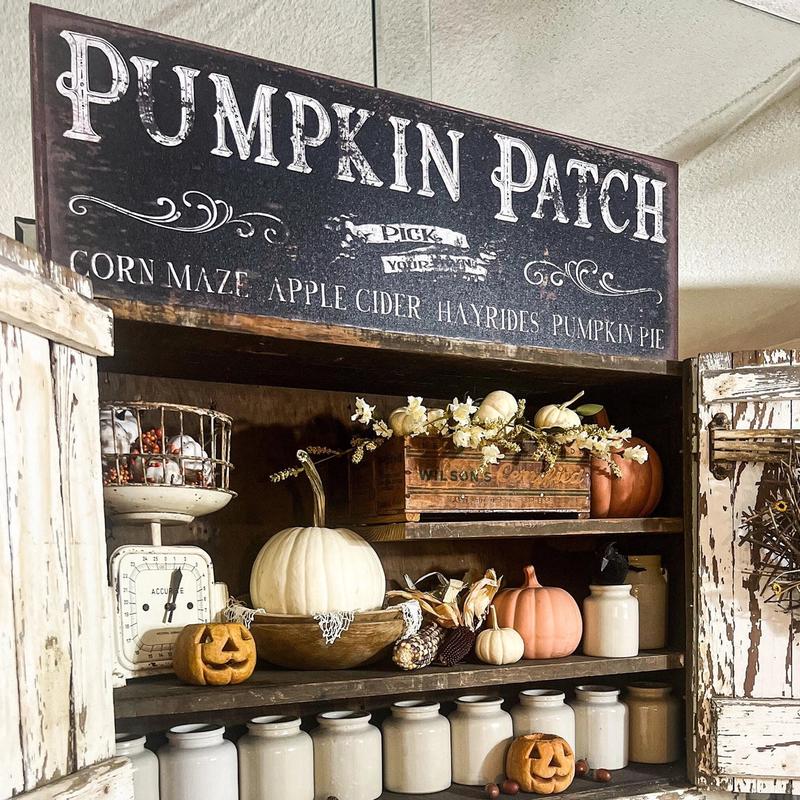 60" Rustic Canvas Pumpkin Patch Sign