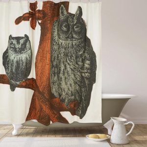 72" Owl Cotton Shower Curtain
