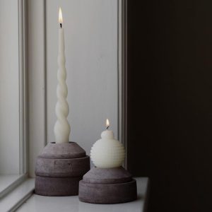 Bergs Potter Hoff Raw Grey Candleholder