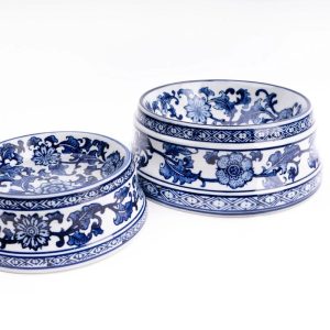 Blue & White Chinoiserie Pet Bowl - Choose Size