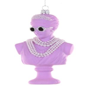 Cody Foster Glam Pink Artemis with Pearls Ornament