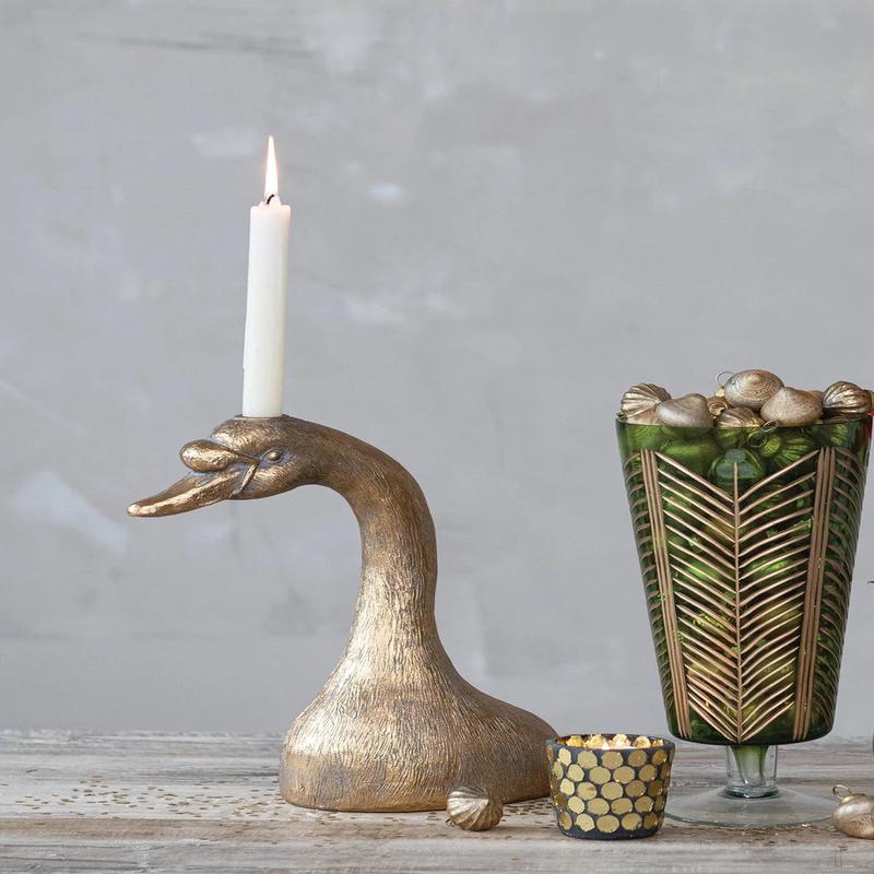 Goose Head Shaped Taper Candle Holder