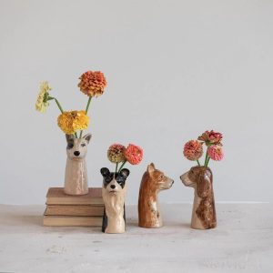 Hand Painted Dog Vase - Choose Style