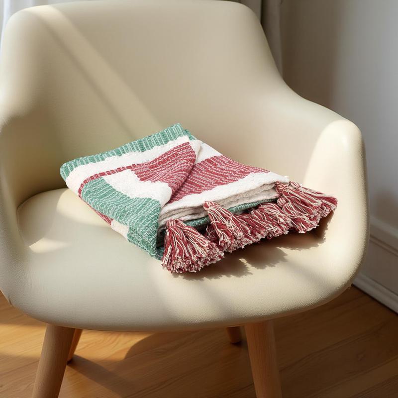 Holiday Striped Throw