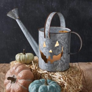 Jack-O-Lantern Watering Can Lantern