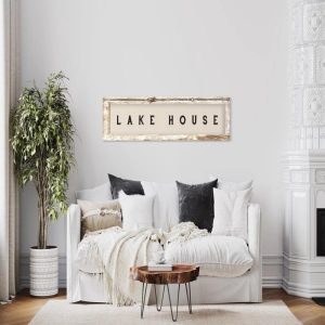 Lake House Sign - Made from Vintage European Window Hardware