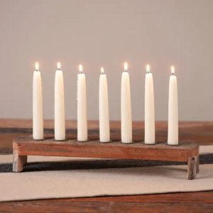 Raised Vintage Wood Seven Candle Centerpiece