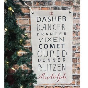 Santa's Reindeer Wall Canvas