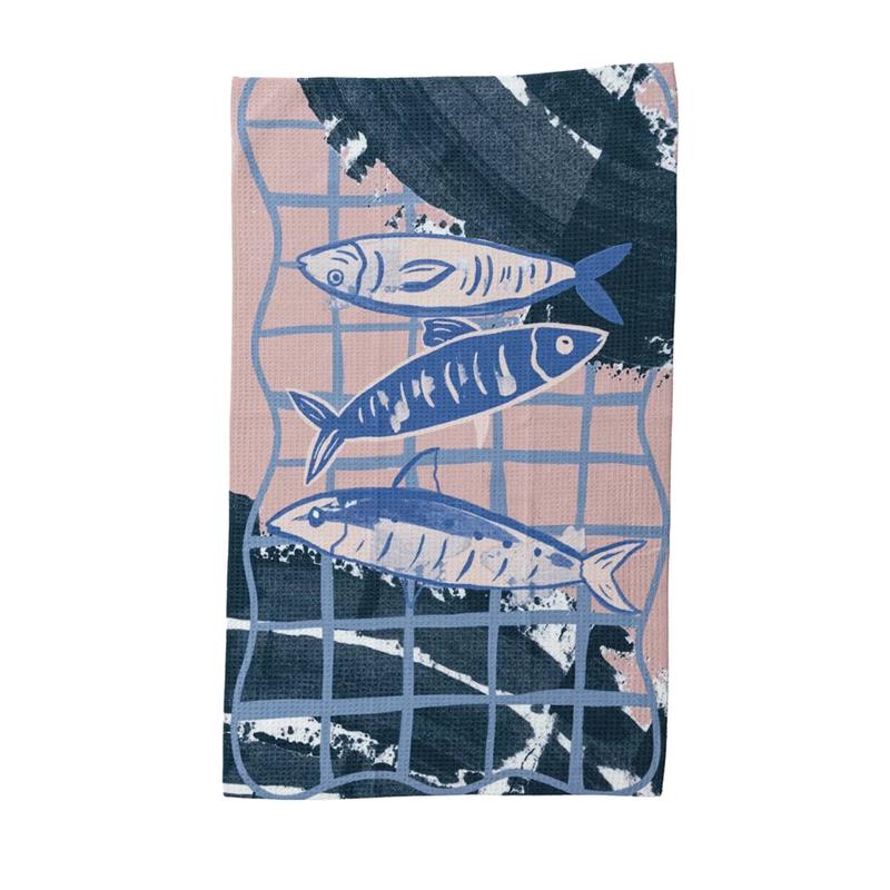 Sardines Recycled Microfiber Tea Towel