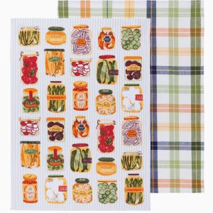 Set of 2 Pickling Jar Dishtowels