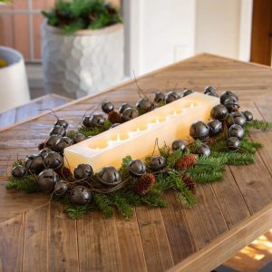 Vance Kitira  22.75 Inch Scentless Cream Color Brick Candle