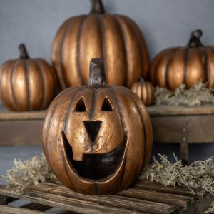 11.5" Big Mouth Pumpkin - Gold