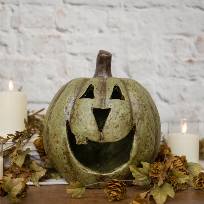 11" Big Mouth Pumpkin - Olive Green
