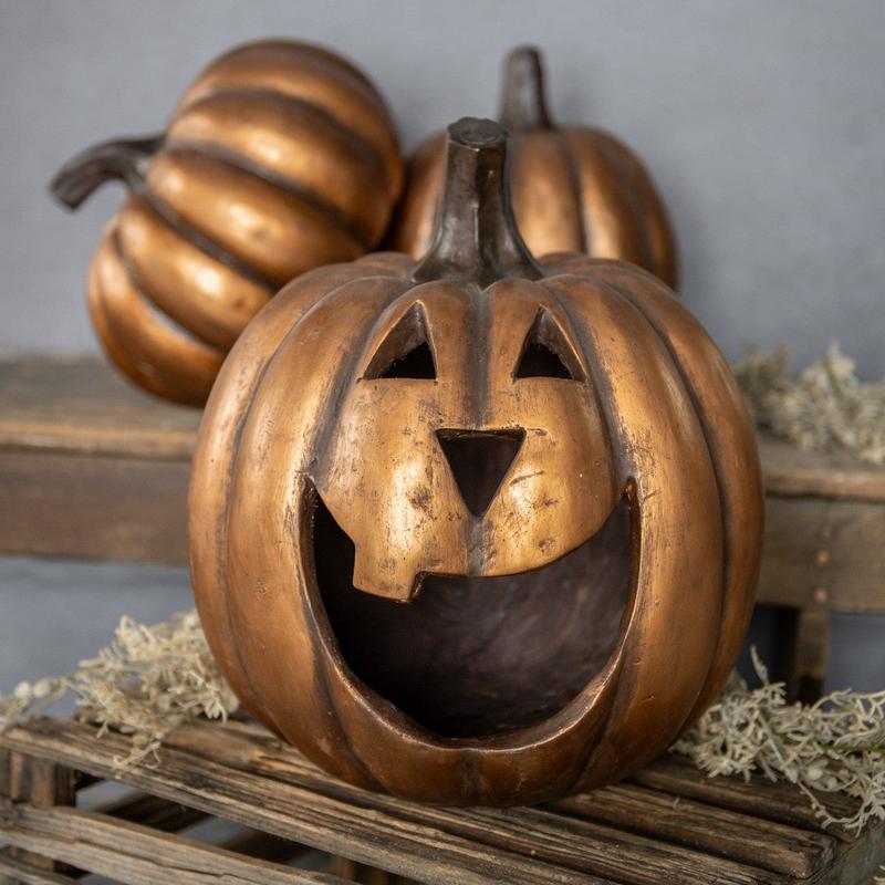 15" Big Mouth Pumpkin - Gold