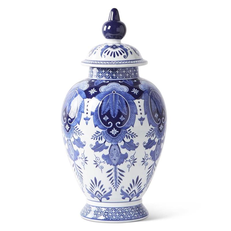 20.5 Inch Ceramic Blue and White Chinoiserie Ginger Jar - More Coming Soon