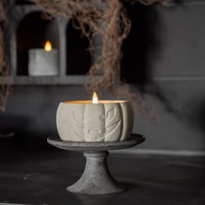 3.5" 3D Flame Jack O Lantern Candle - Cream
