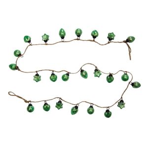 72" Green Mercury Glass Assorted Ornament Garland