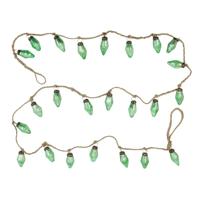 72" Green Mercury Glass Ornament Garland
