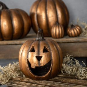 8.5" Big Mouth Pumpkin - Gold