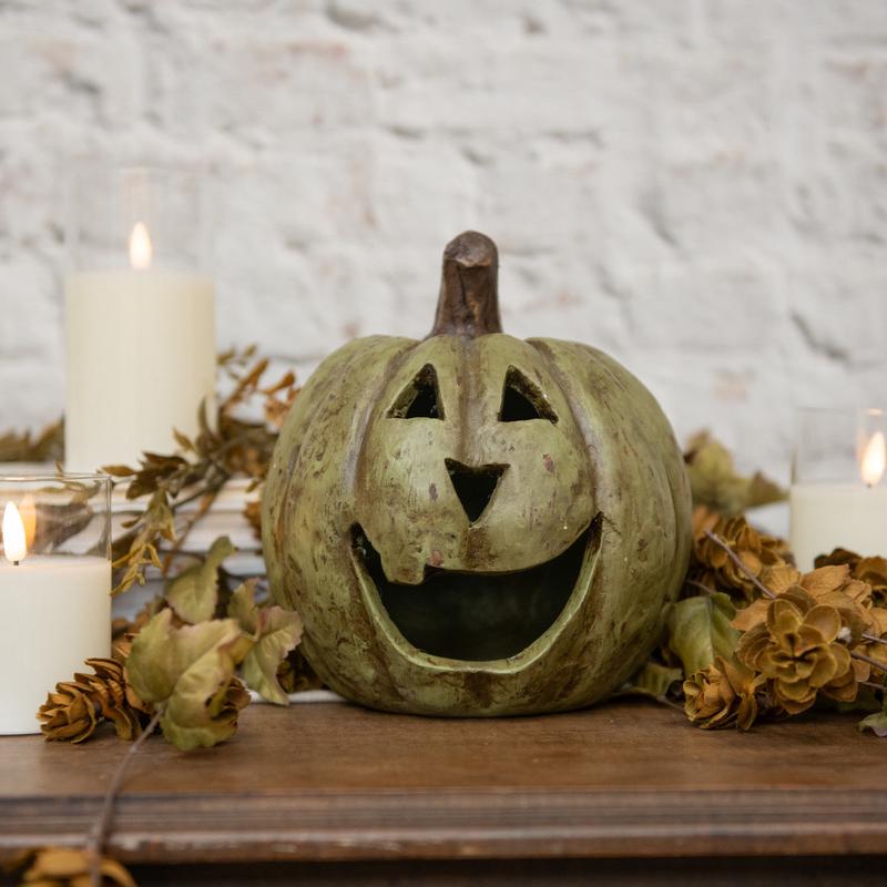 8" Big Mouth Pumpkin - Olive Green