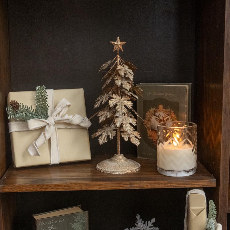 Aged Metal Oak Leaf Tree