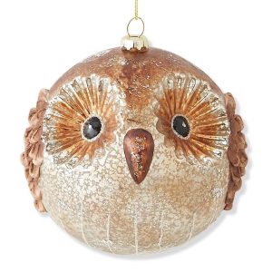 Antique Mercury Glass Owl Ornament