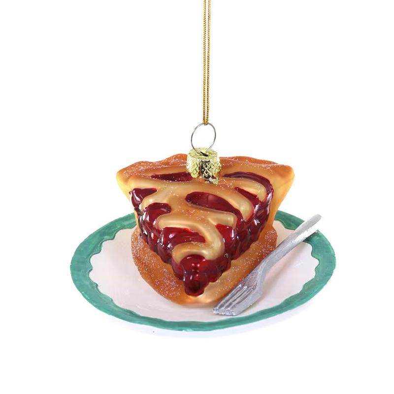Cody Foster Glass Cherry Pie Ornament