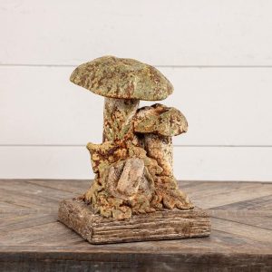 Metal Mushrooms on Stand Statue