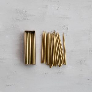Set of 24 Thin Tapers - Gold