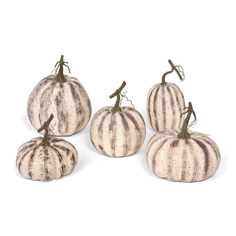 Set of 5 Farmhouse Pumpkins