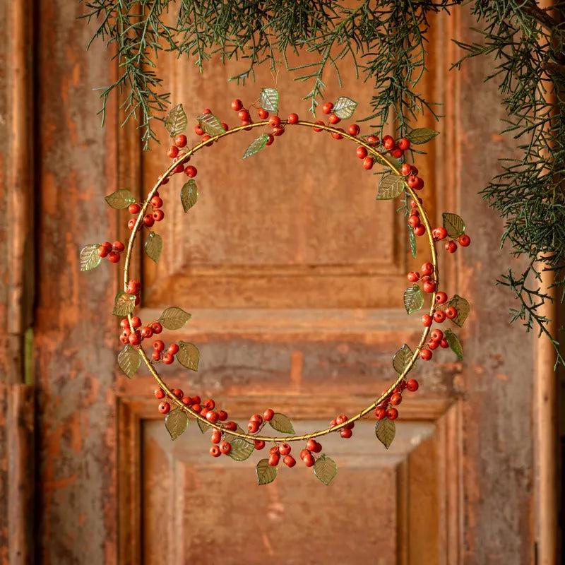 Wooden Pepper Berry Wreath - Large