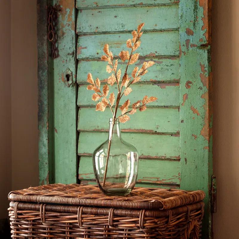 24" Gold Shimmer Metallic Holly Stem