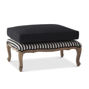 Black and Cream Striped Pattern Ottoman- More Coming Soon