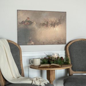 Christmas Night Sleigh Ride on Metal Wall Decor