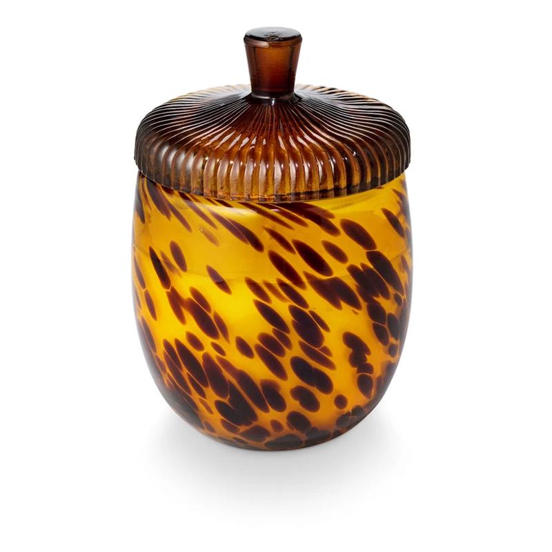 Glass Acorn Candle - Woodfire Scent