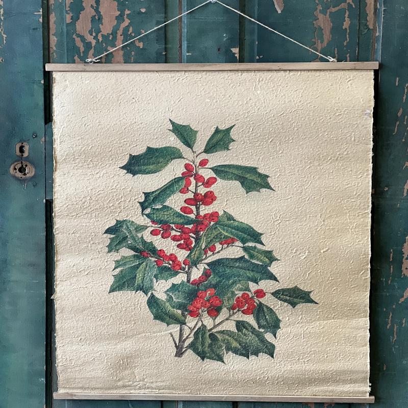 Holly Scroll Wall Hanging