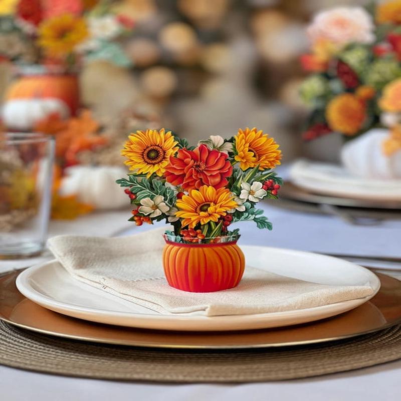 Mini Pumpkin Harvest Pop Up Card