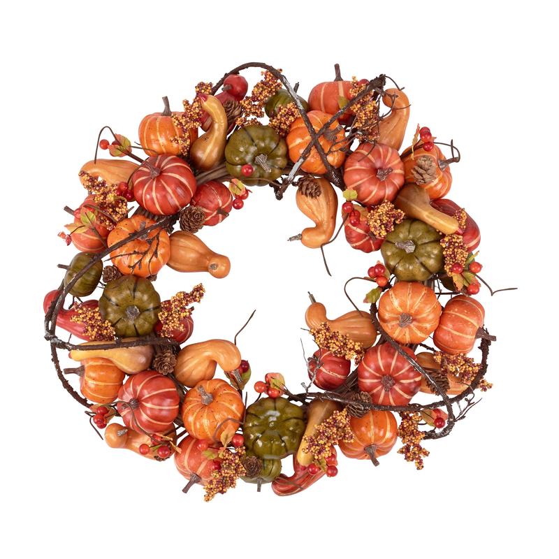 Mixed Gourds Wreath