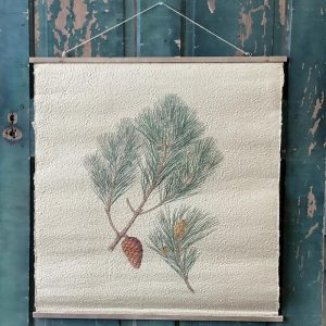 Pine Sprig Scroll Wall Hanging