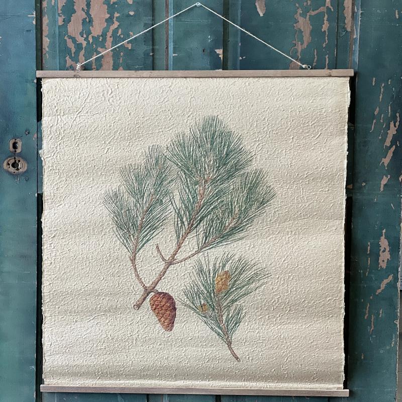 Pine Sprig Scroll Wall Hanging