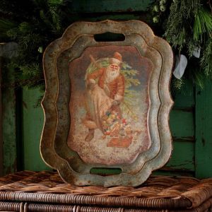Santa Bearing Gifts Tray
