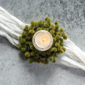 10" Mini Chestnut Seed Candle Ring