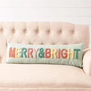 32" Merry and Bright Lumbar Pillow