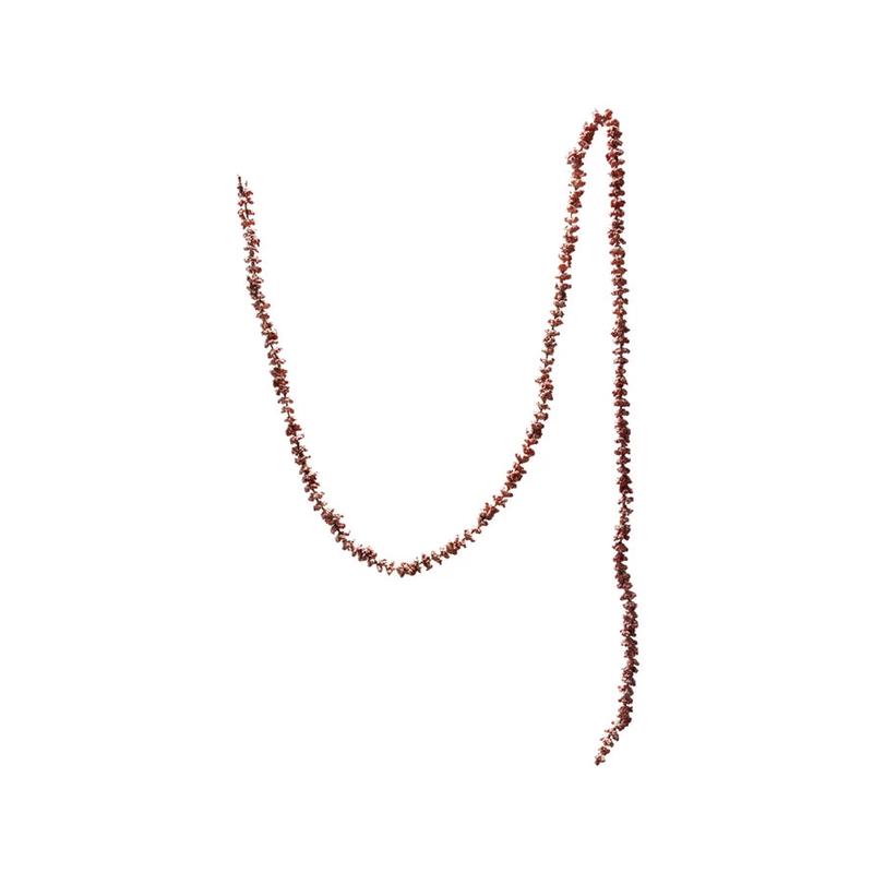 72" Flocked Pink Ball Garland