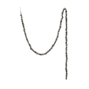 72" Silver Glitter Ball Garland