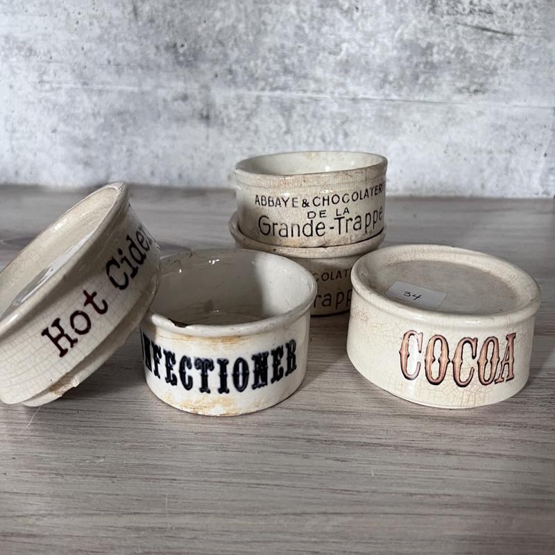 Antique English Ironstone Confectionary Pot - Choose Style