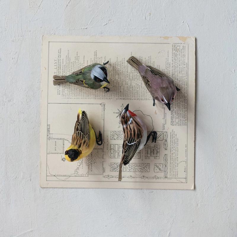 Feathered Bird Ornament - Choose Style