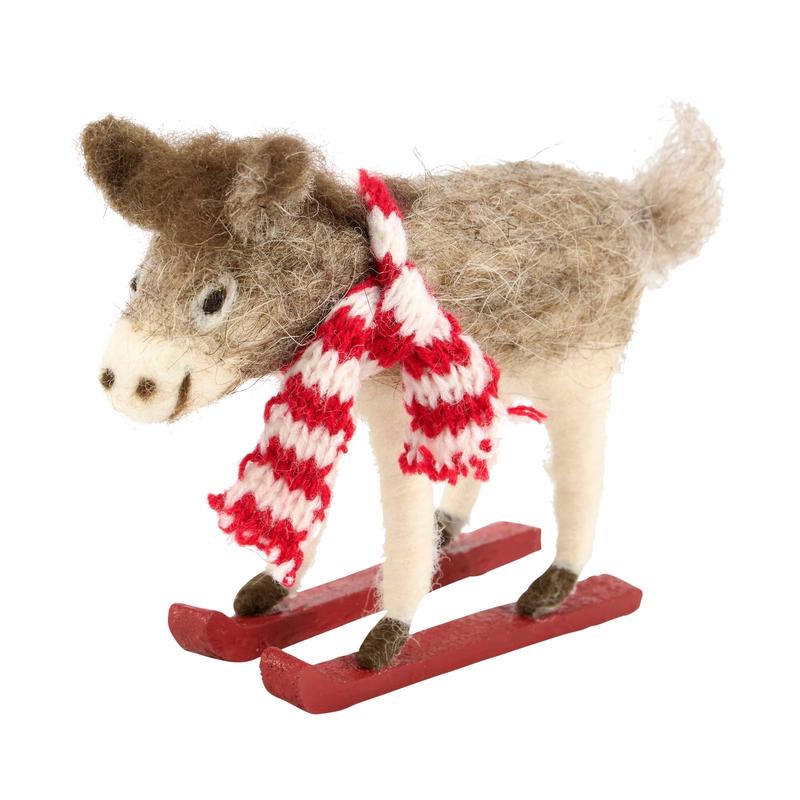 Felt Skiing Donkey